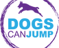 Logo of jumping dog and words
