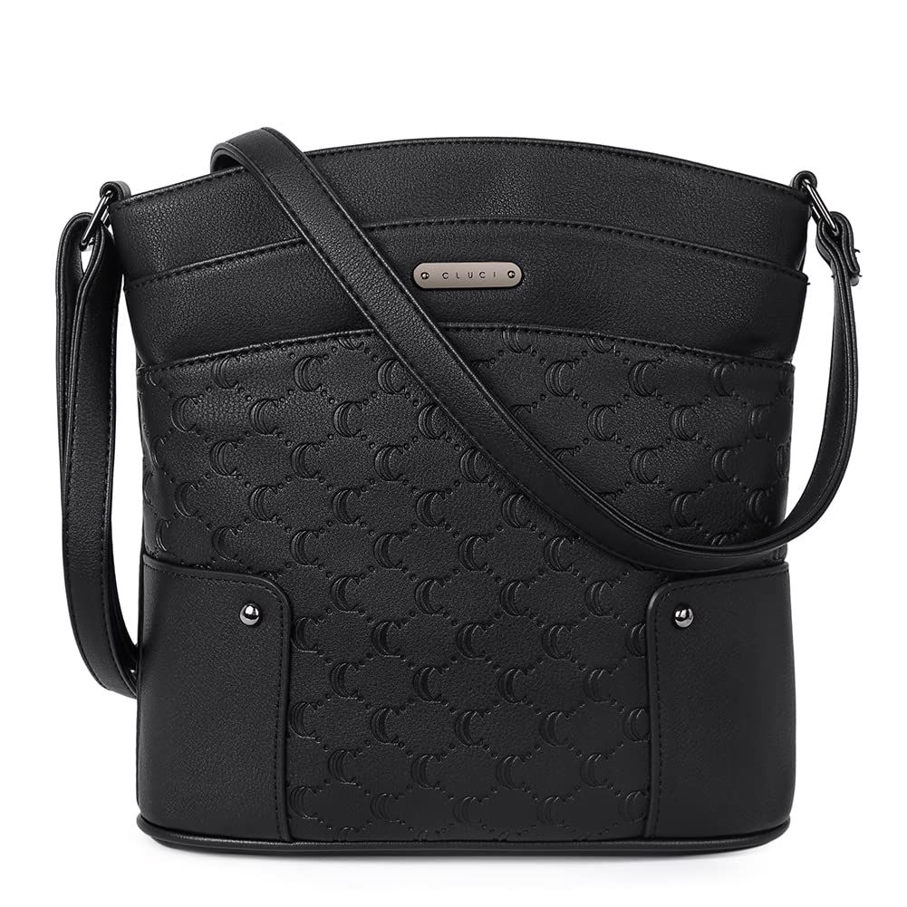 Crossbody Bags for Women Leather Purse Travel Vacation Triple Pockets Vint