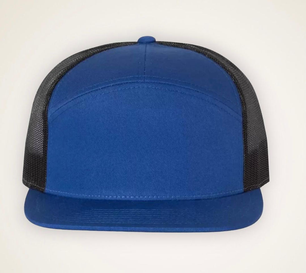 Thumbnail: D-ZINE 7 Panel Flat Bill Snapback Trucker Hat