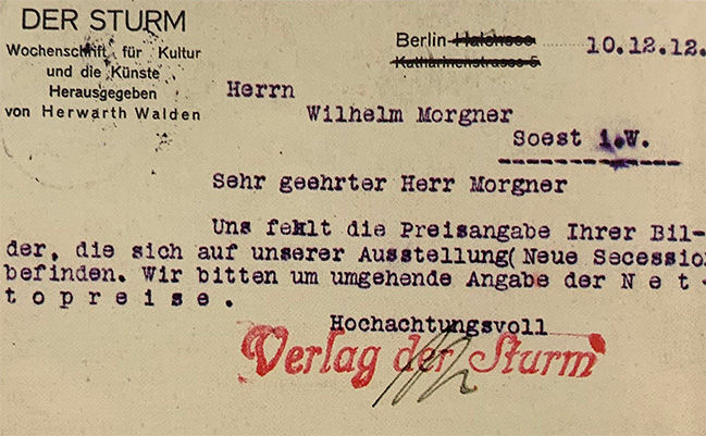Galerie Der Sturm Ausstellung Neue Secession 1912