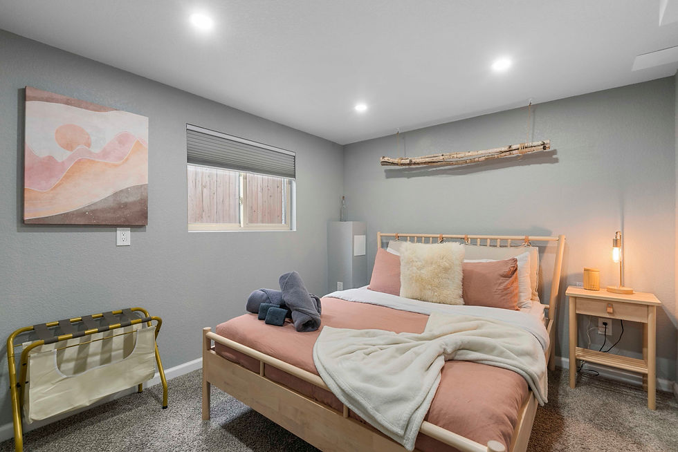 Basement bedroom of a dual-use property