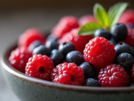 A bowl with mixed berries