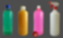 Embalagens PET de diversas cores