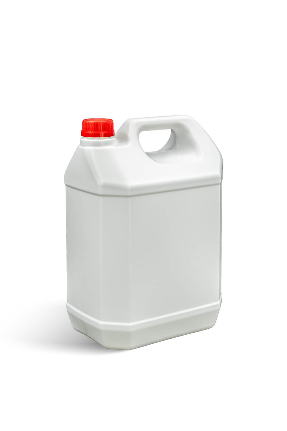 Jerrycan branco, 5L, tampa vermelha
