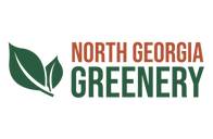 North Georgia Greenery logo which is two leaves on the left side and text with our name on the right.