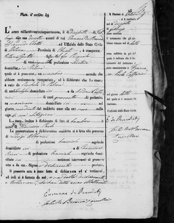 1859 Partida nacimiento Francesco Paolo Caffarini