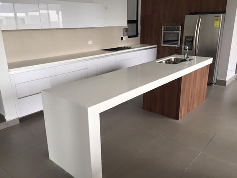 Cocina Moderna, Cocina Abierta, Cocina cubierta cuarzo
