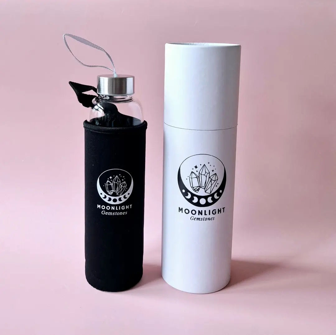 Glazen drinkfles Bergkristal