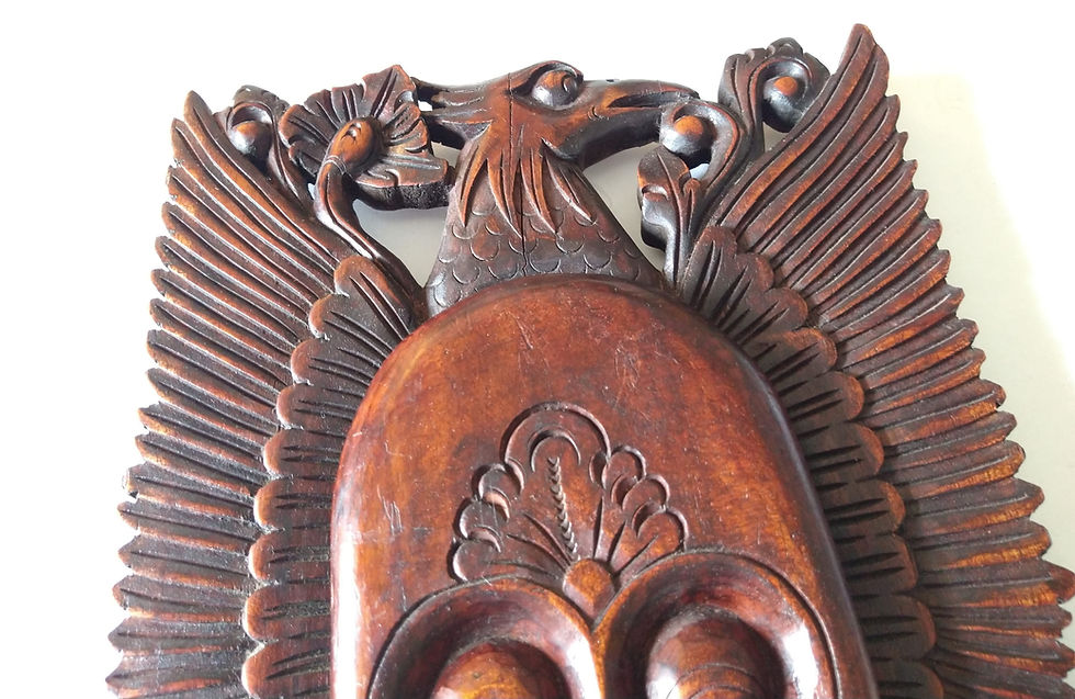 Thumbnail: Unusual Wooden Bird Man Mirror