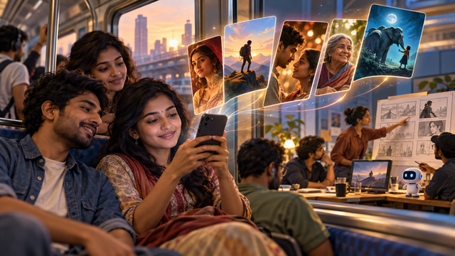India Gen Z Screen Time Is Rewriting Entertainment Through Microdramas and AI Storytelling artwork