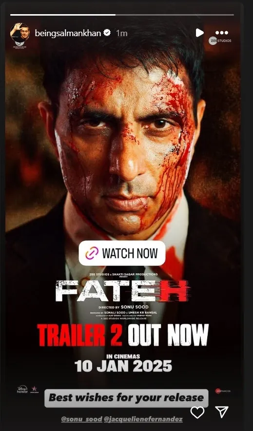 Article illustration: Super Star Salman Khan and Super Star Mahesh Babu launch the second trailer of Sonu Sood's 'Fateh'