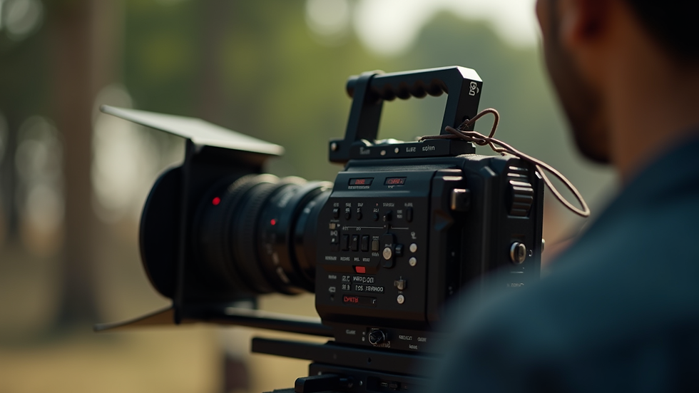 Close-up view of film camera on set during Jolly LLB 3 production