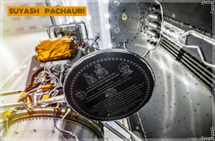 Machines and Relative Dynamics Inc.'s eternal tribute to His Holiness Pramukh Swami Maharaj on the IM-1 lunar lander mission.