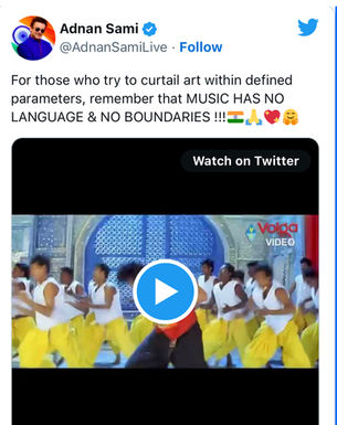 Music has no boundaries- Adnan Sami shares a heartfelt video that is a compilation of all his hits…