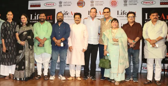 A Unique Collaboration of Hollywood, Bollywood, and Spirituality at the Grand Kumbh Mela 2025 artwork