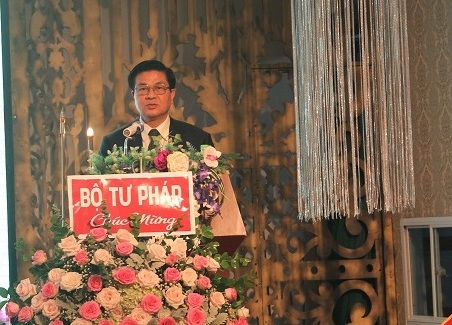 Đồng chí Đỗ Ngọc Thịnh, Chủ tịch Liên đoàn Luật sư Việt Nam phát biểu chỉ đạo tại Đại hội
