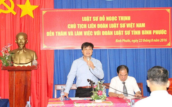 Chủ tịch Đỗ Ngọc Thịnh phát biểu tại buổi làm việc