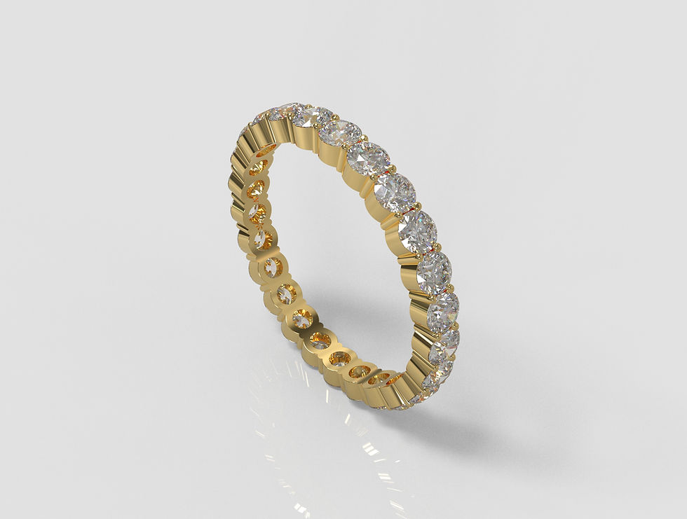 Thumbnail: The Elara - Full Eternity Round Brilliant Cut Diamond Band
