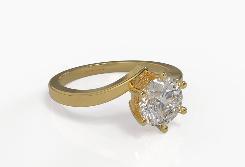 Thumbnail: The Freya - Round Brilliant Diamond Ring set in Six Prong