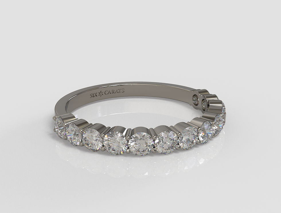 The Calista - Round Brilliant Cut Half Eternity Band