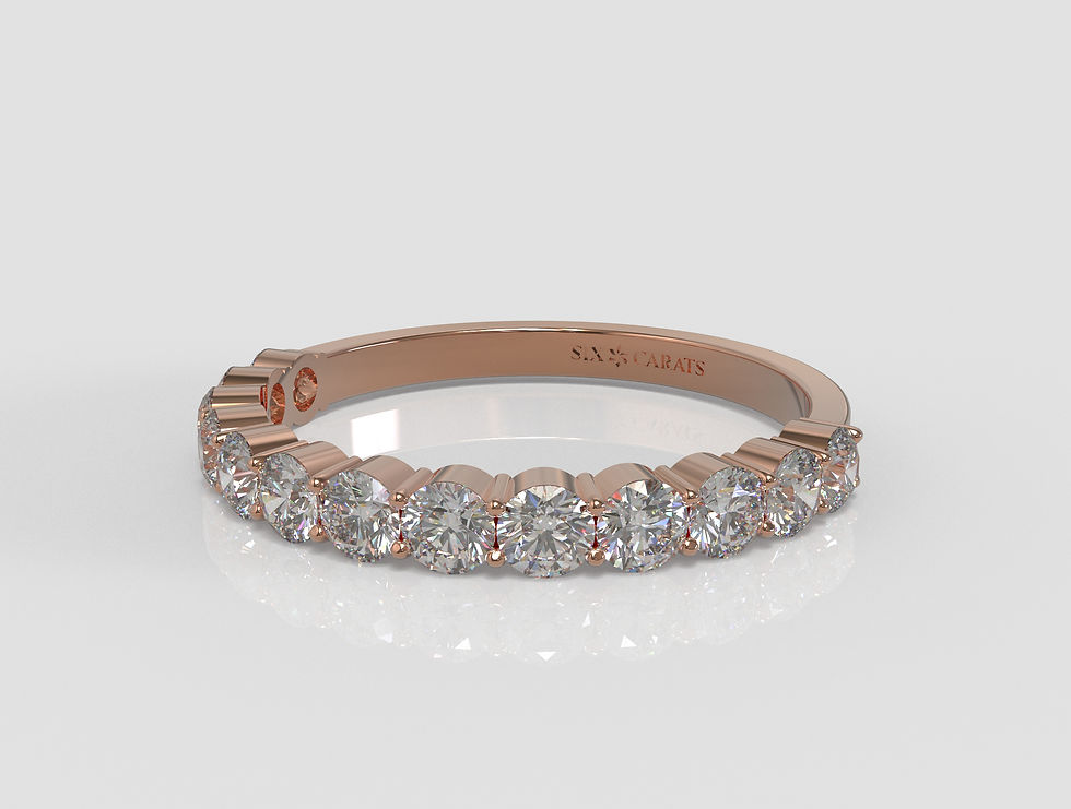 Thumbnail: The Calista - Round Brilliant Cut Half Eternity Band