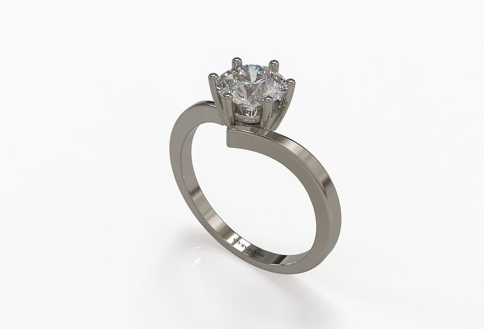 Thumbnail: The Freya - Round Brilliant Diamond Ring set in Six Prong