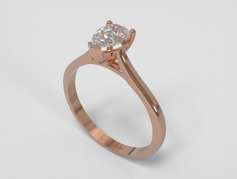 Thumbnail: The Maya - Pear Shape Cut Diamond Ring