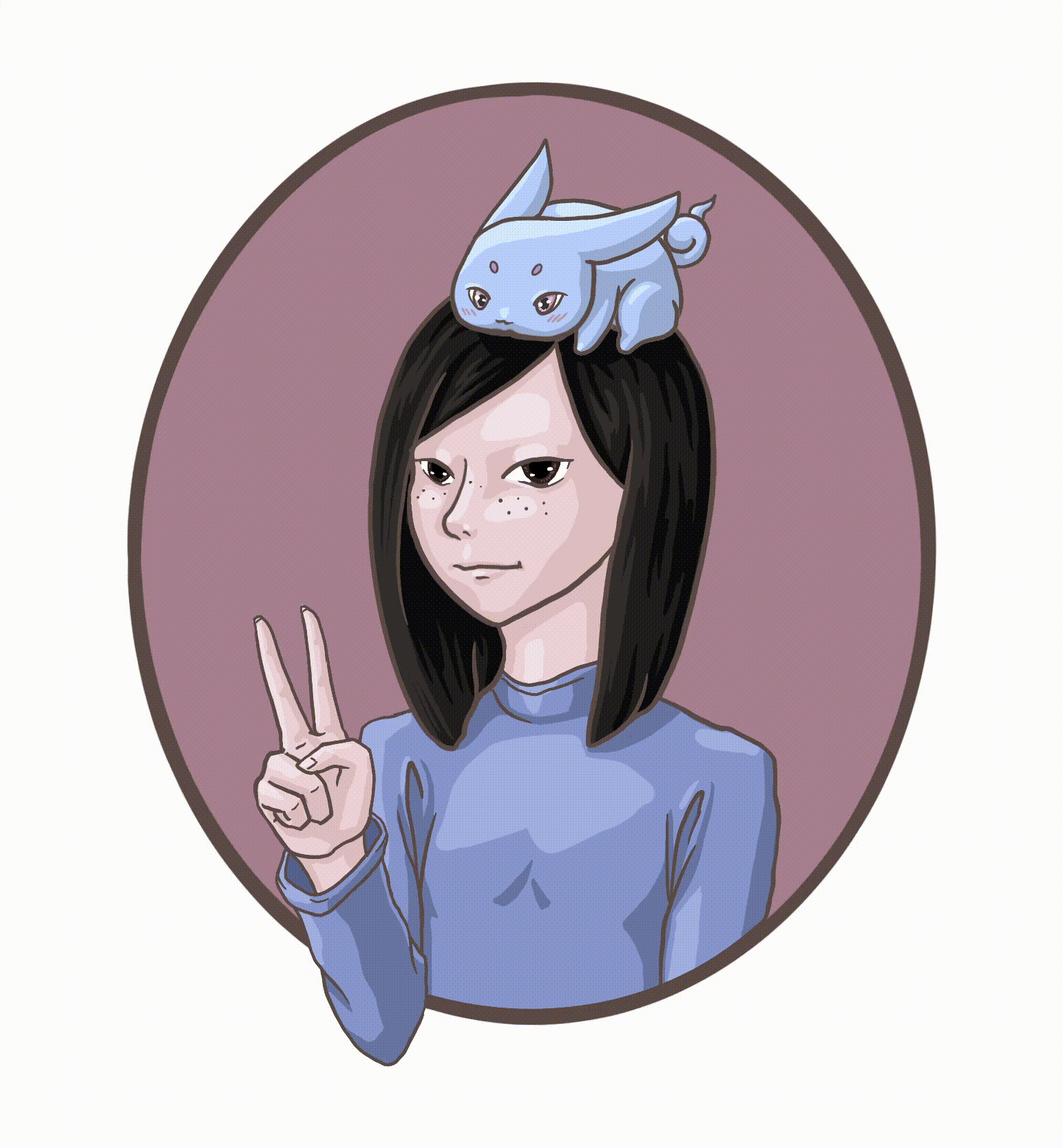 Illustrated Self Portrait Gif