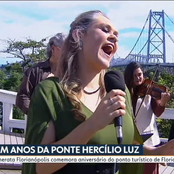 Carla e Camerata Florianópolis nos 100 anos da Ponte Hercílio Luz