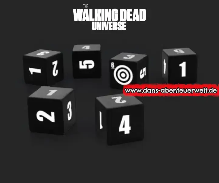 Schwarze Würfel für The Walking Dead - Grundwürfelset