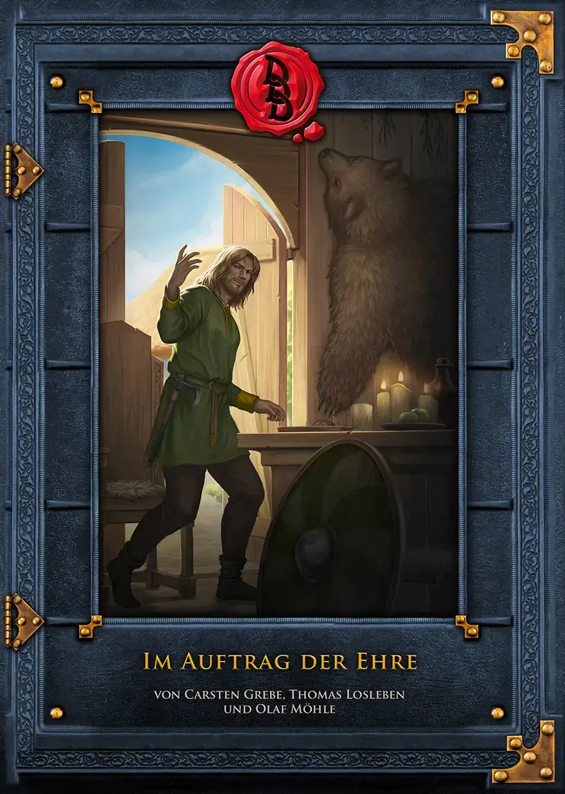Ein Einbrecher in einem Wikinerhaus