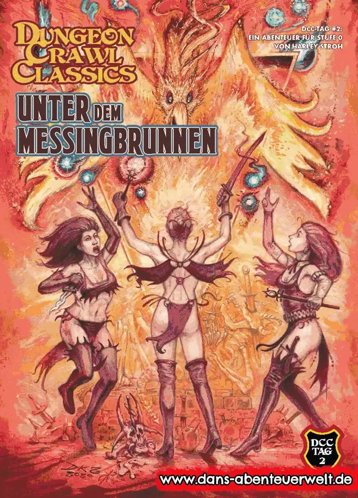 Magierinnen beschwören feuergott dungeon crawl classic u​​​​nter dem messingbrunnen