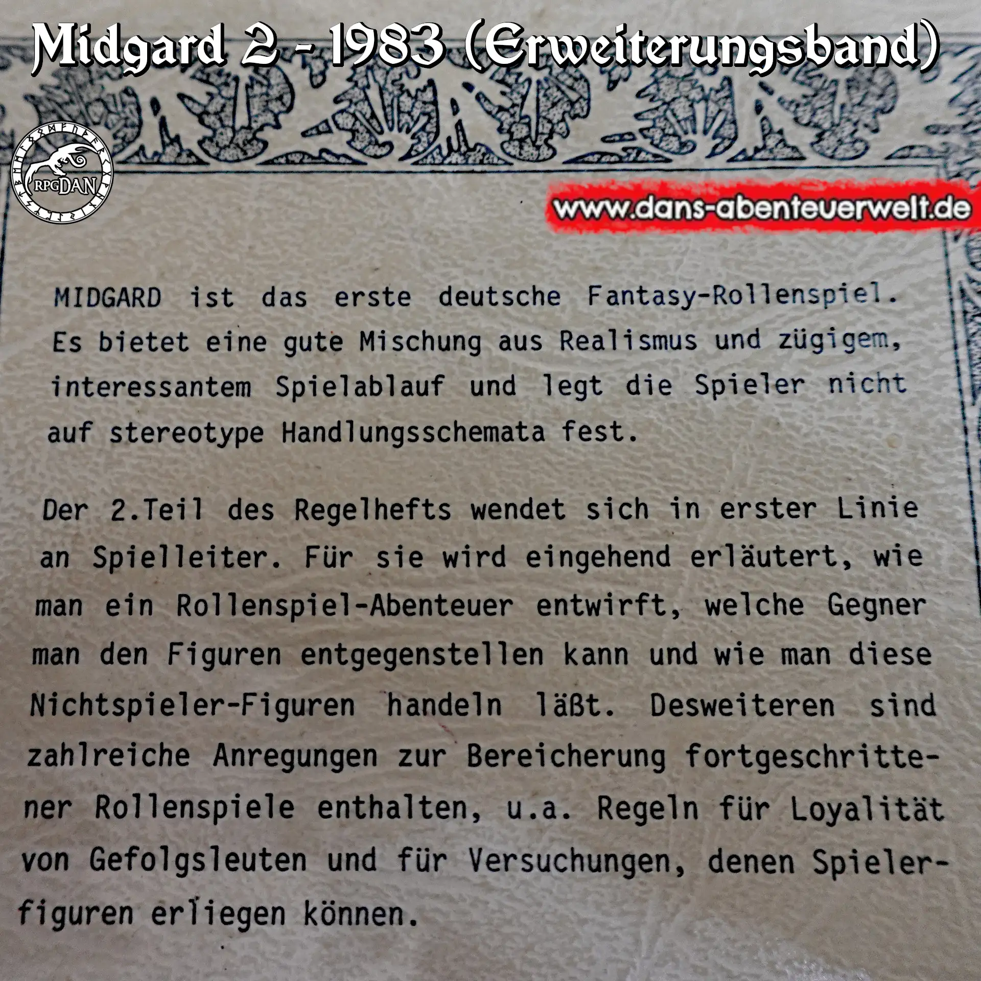 Klappentext Midgard 2 1983