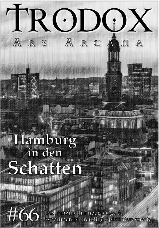 Cover Trodox 66 Eine schwarz weiße Ansicht von Hamburg