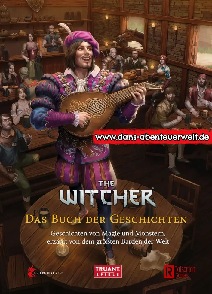 Ein Barde mit einer Laute The Witcher Das Buch der Geschichten
