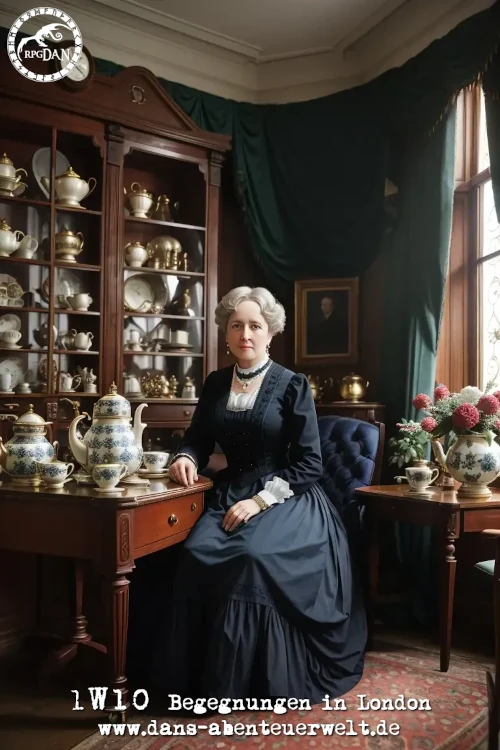 Frau in einem viktorianischen Kleid