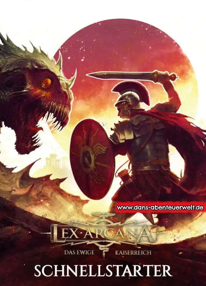 Römer kämpft gegen Dinosaurier Lex Arcana: Schnellstarter