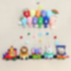 Jungle Train Theme Personalized Name Plate for Kids | Birthday Decoration