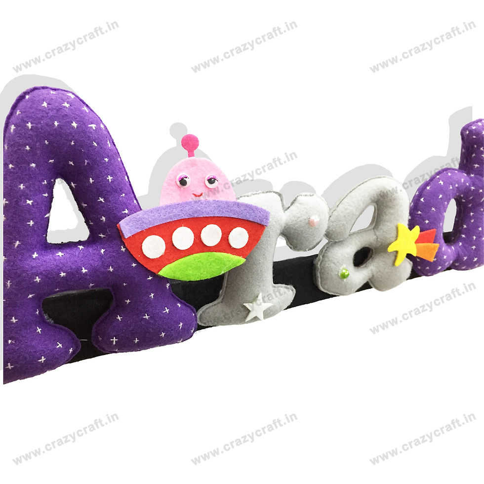 Thumbnail: Girl Astronauts Personalised Spaces Name Plate For Kids Girl Room Decoration