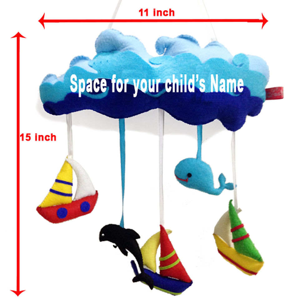 Thumbnail: Sea World Fish & Boat Theme Name Hanging for Kids Room Door / Name Plate