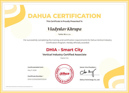 Certifikácia infraštruktúry inteligentných miest Dahua – NetSec SK