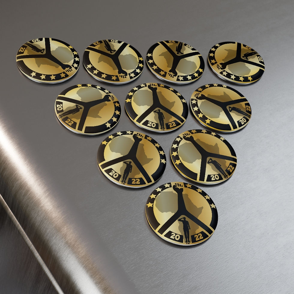 Thumbnail: Salute To Souldier Button Magnet, Round (1 & 10 pcs)