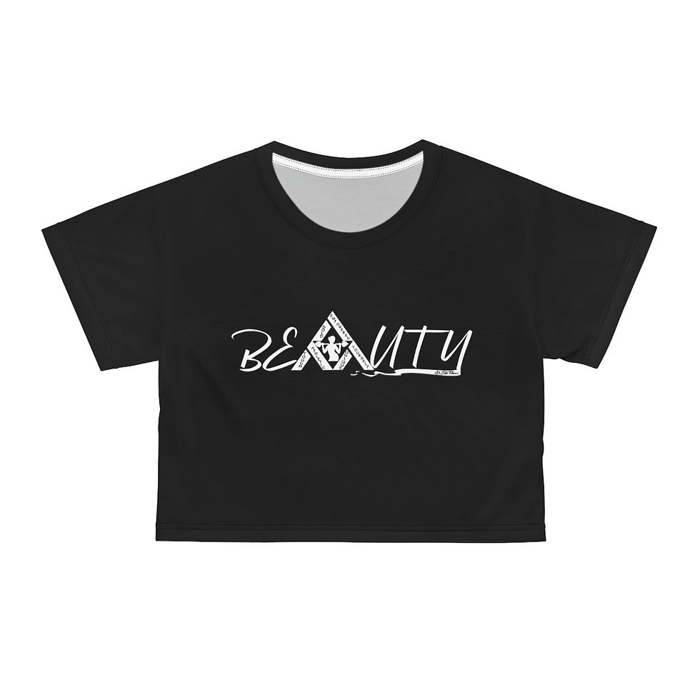 Thumbnail: A3 Elite Women's Fitness "Embrace Your BEAUTY" AOP Crop Tee