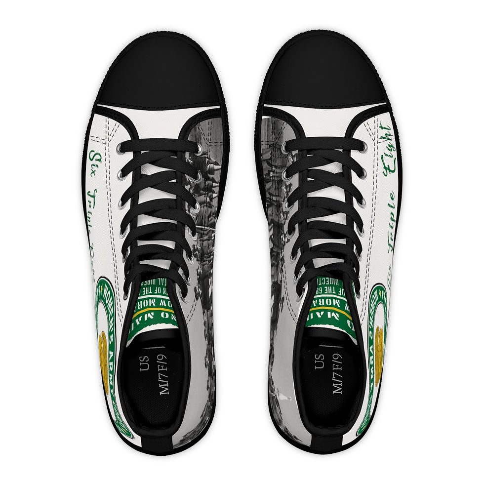 Miniatura: "Salute To Soldiers" 6888 Women's White High Top Sneakers 