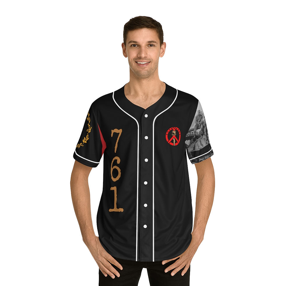 Thumbnail: Salute To SOULdier "Black Panther Collection#1" BLK Men's Baseball Jersey (AOP)