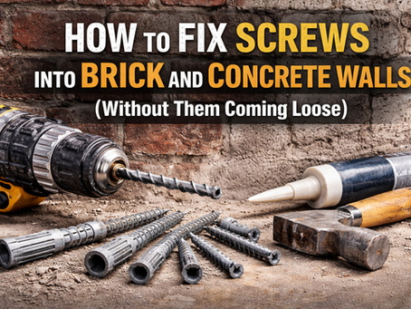 How to Fix Screws Into Brick and Concrete Walls (Without Them Coming Loose)
