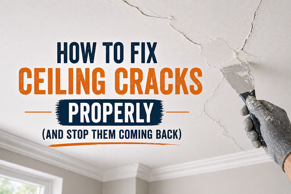 How to Fix Ceiling Cracks Properly (And Stop Them Coming Back)