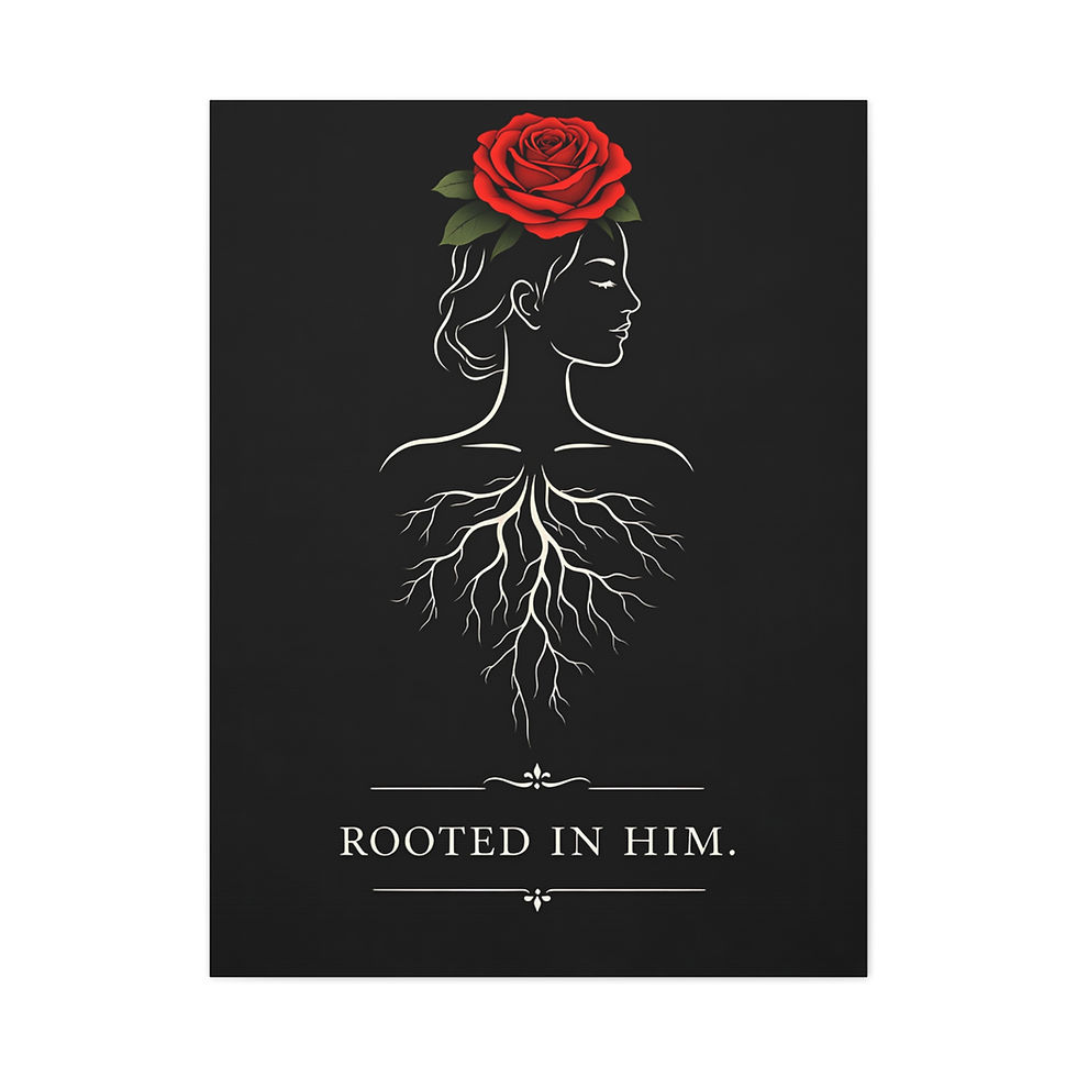 Thumbnail:  Christian Wall Art – Minimalist with Red Rose, Faith-Inspired Canvas Art