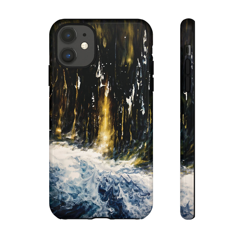 Thumbnail: Grace luxury abstract iPhone 16 case featuring expressive ocean inspired artwork by Hanz Human premium protective cover