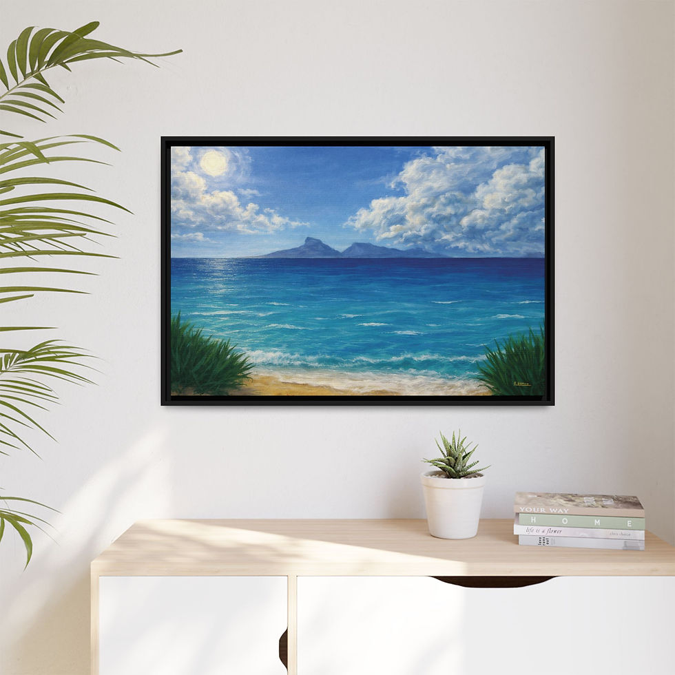 Thumbnail: Home Sweet Home collectors print on light wall – coastal décor